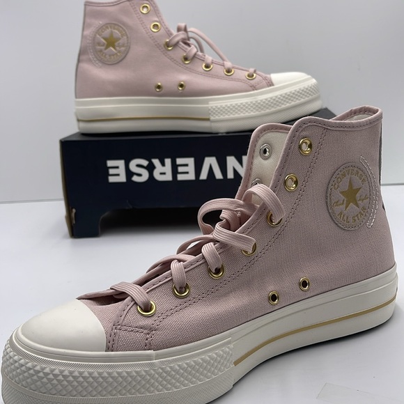 Converse WMNS CTAS LIFT HI
FLUSH STONE/EGRET/GOLD A10431C Platforms Sneakers - Picture 14 of 16